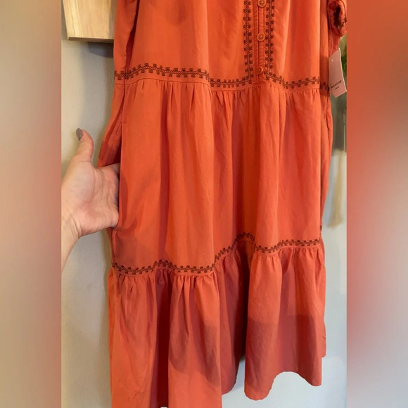 Beach Lunch Lounge Arden Dress Womens Sz MEDIUM NWT tiered bohemian maxi pockets - Picture 5 of 8
